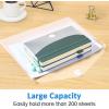 imageSooez 6 Pack Plastic Envelopes File Folders Rainforced Clear Folder Important Document Organizer A4 Letter Size Bill Receipt Paper Holder Organizer Folder with Closure for School Office10