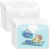 imageSooez 10 Pack Plastic Envelopes File Folders Clear Folder for Document US Letter A4 Size Poly Envelopes with Label Pockets for School Home Work Office Organizer Clear10