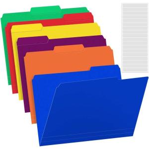 imageSooez 6 Pack Plastic File Folders Colored with Sticky Labels Heavy Duty Plastic Colored File Folders Letter Size with Erasable 13Cut Tab Stronger Than Manila File Folder Perfect for Organization6