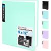 imageSooez Binder with Plastic Sleeves 30Pocket Displays 60 Pages 9x12 Presentation Folders with Clear Sheet Protectors Art Portfolio with 30 Black Paper for Certificate amp Office ProjectGreen