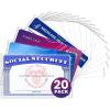 imageSooez 10 Pack Social Security Card Protector 24 Mil Thick Card Protector Sleeves Protective Credit Card Sleeve Clear Card Sleeves Perfect Fit for Social Security Medicare Credit Business Card20