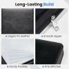 imageSooez ZipEnclosed Business Card Holder Organizer Professional Credit Card Case Book for Women Men 240 Capacity Premium Vegan Leather Gift Card Organizer Storage Business Card Wallet PurpleGreen
