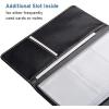imageSooez ZipEnclosed Business Card Holder Organizer Professional Credit Card Case Book for Women Men 240 Capacity Premium Vegan Leather Gift Card Organizer Storage Business Card Wallet PurpleBlack