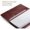 imageSooez ZipEnclosed Business Card Holder Organizer Professional Credit Card Case Book for Women Men 240 Capacity Premium Vegan Leather Gift Card Organizer Storage Business Card Wallet PurpleBrown