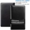 imageSooez ZipEnclosed Business Card Holder Organizer Professional Credit Card Case Book for Women Men 240 Capacity Premium Vegan Leather Gift Card Organizer Storage Business Card Wallet PurpleGreen