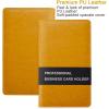 imageSooez ZipEnclosed Business Card Holder Organizer Professional Credit Card Case Book for Women Men 240 Capacity Premium Vegan Leather Gift Card Organizer Storage Business Card Wallet PurpleOrange