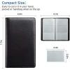 imageSooez ZipEnclosed Business Card Holder Organizer Professional Credit Card Case Book for Women Men 240 Capacity Premium Vegan Leather Gift Card Organizer Storage Business Card Wallet PurpleBlack