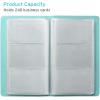 imageSooez ZipEnclosed Business Card Holder Organizer Professional Credit Card Case Book for Women Men 240 Capacity Premium Vegan Leather Gift Card Organizer Storage Business Card Wallet PurpleMint Green